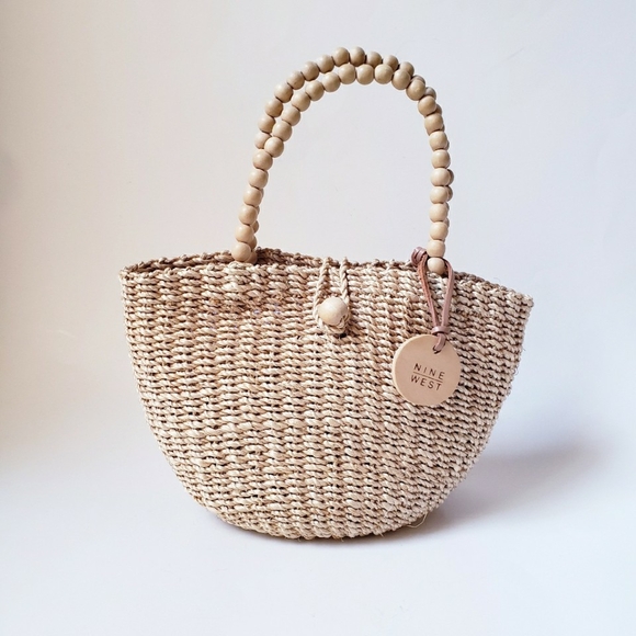 Vintage Nine West Mini Straw Bag - Picture 2 of 9